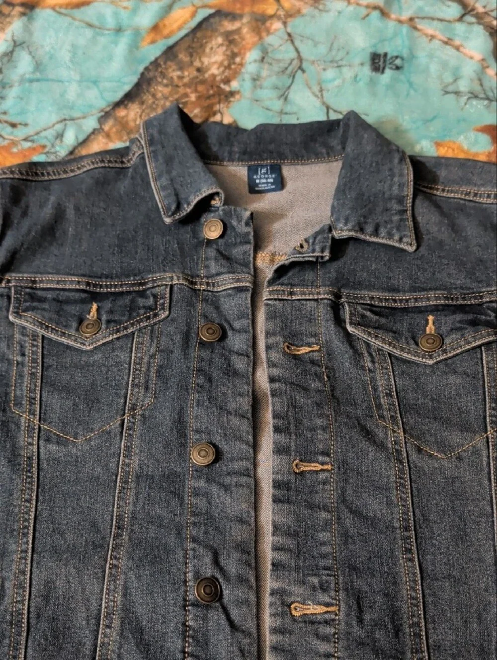 George Blue Denim Jacket with Contrast Stitching